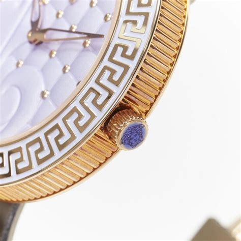 versace venitas studded watch|new VERSACE Vanitas gold plated Greca purple .